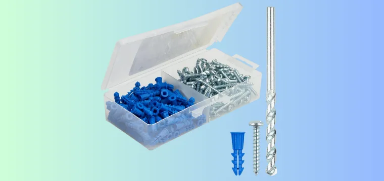 Qualihome Ribbed Plastic Drywall Anchor Kit