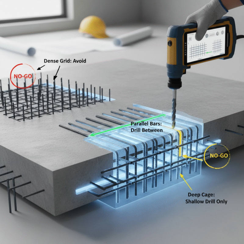 How to Drill Through Rebar in Concrete