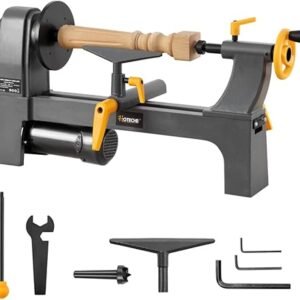 Hoteche Benchtop Wood Lathe – Variable Speed Mini Woodturning Tool