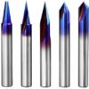 CNC Wood Carving Router Bit Set – Nano Blue Carbide V Bits