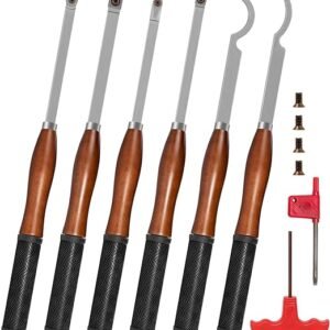 Carbide Wood Lathe Turning Tool Kit – 6PCS Professional Lathe Tools
