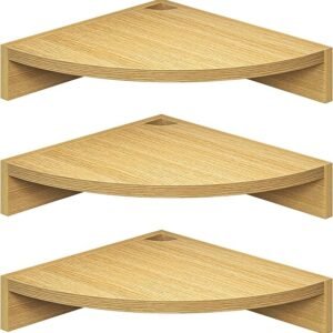 Fun Memories Corner Shelf Wall Mount – Wood Floating Corner Shelves