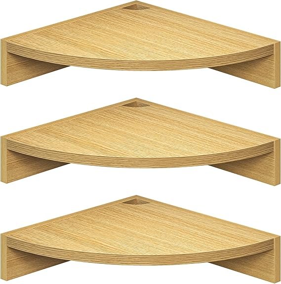 Fun Memories Corner Shelf Wall Mount – Wood Floating Corner Shelves