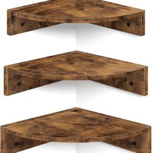 Homode Corner Shelf Wall Mount – Set of 3 Floating Corner Shelves
