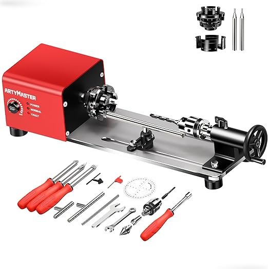 Mini Wood Lathe – Variable Speed Benchtop Lathe