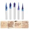 SILIVN CNC Wood Carving Router Bit Set – 1/4 Shank Engraving Bits
