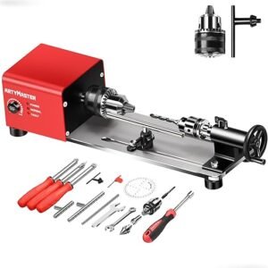 WM101A Mini Wood Lathe – Variable Speed Benchtop Lathe Machine