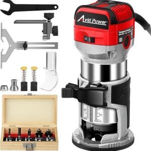 AVID POWER Compact Wood Router Variable Speed Router Kit