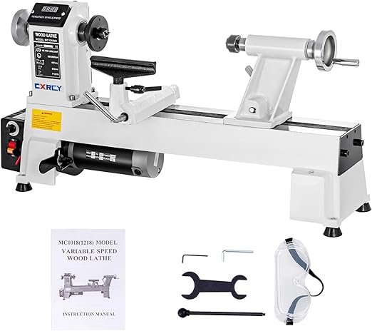 CXRCY Wood Lathe Variable Speed Benchtop Wood Lathe