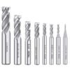 Flute End Mill Cutter Set CNC Milling Bits for Metal & Wood