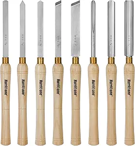 HURRICANE Wood Lathe Chisel Set HSS Wood Turning Tool Kit