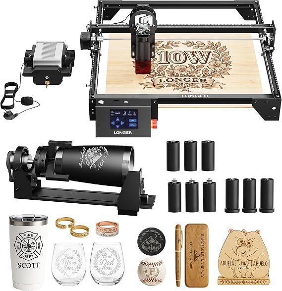 LONGER Laser Engraver CNC Laser Cutter with Air Assist Kit