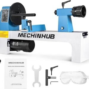 Mini Benchtop Wood Lathe – Variable Speed Wood Turning Machine
