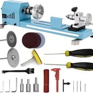 Mini Multi Purpose Lathe Machine Desktop Lathe for Cutting, Grinding & Polishing
