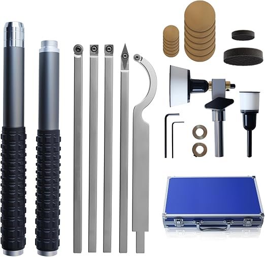 RUITOOL Carbide Wood Lathe Turning Tools Set Complete Woodturning Kit