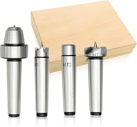 Wood Lathe Center Set Live Center, Drive Spur & Cup Center Kit